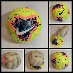 Ремонт проколу у футбольному м'ячі Nike з Машинним швом та армованою камерою