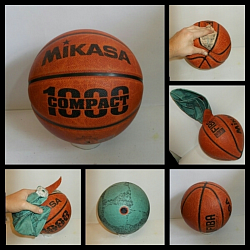 Ремонт проколу в баскетбольному м'ячі Mikasa з термошвом